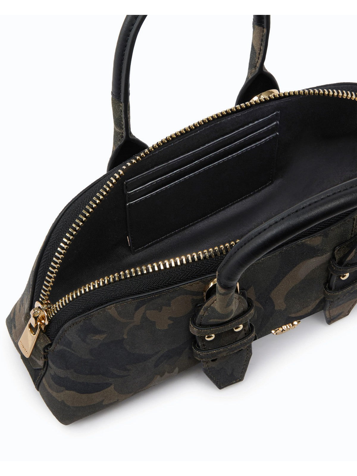 PINKO Borsa Donna BOWLING BAG HORIZONTAL SUEDE P MULT.MILITAR GREEN-GOLD - 105334-A3LR ST3Y
