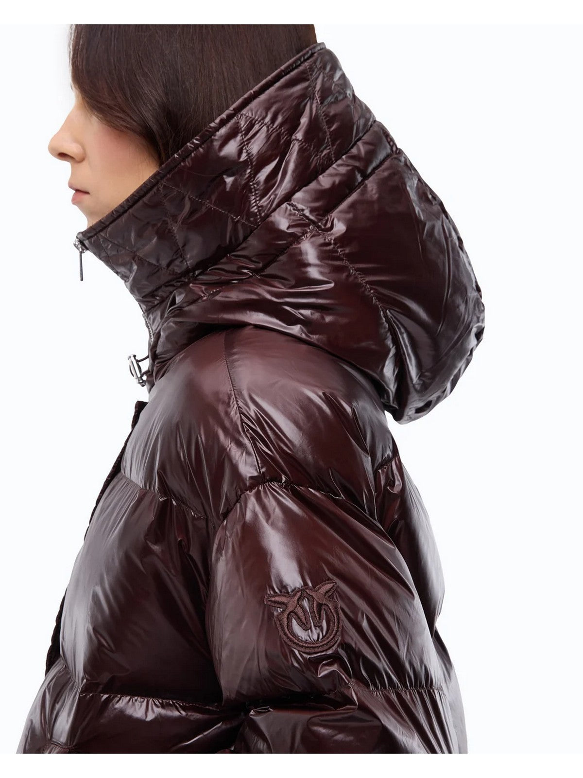 PINKO Piumino Donna IMPASTO IMBOTTITO TELA TECNICA MARRONE TESTA MORO - 105656-A3FI L72