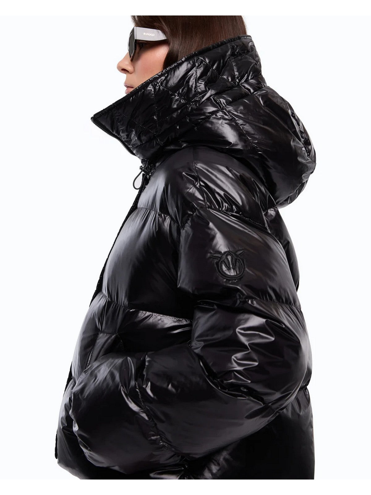 PINKO Piumino Donna IMPASTO IMBOTTITO TELA TECNICA NERO LIMOUSINE - 105656-A3FI Z99