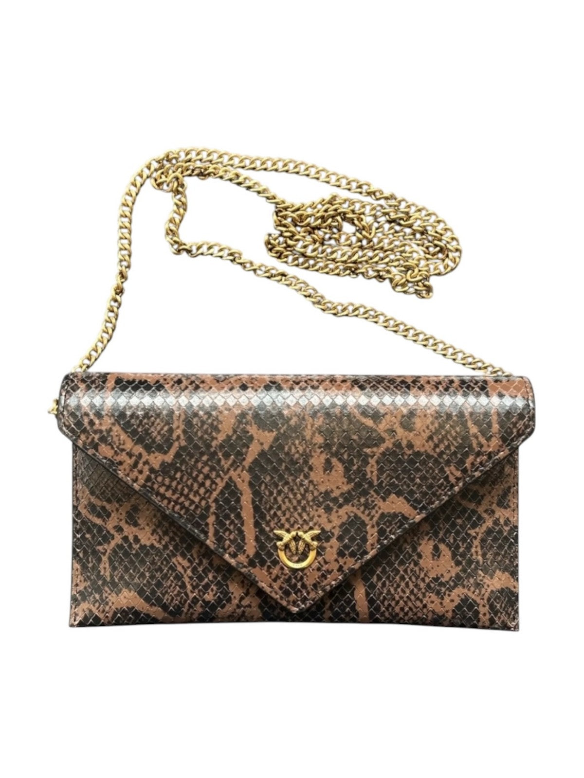 PINKO Borsa Donna FLAT PURSE MINI WITH STUDS PYT ROCCIA/MARRONE-ANTIQUE GOLD - 106725-A3E5 M16Q