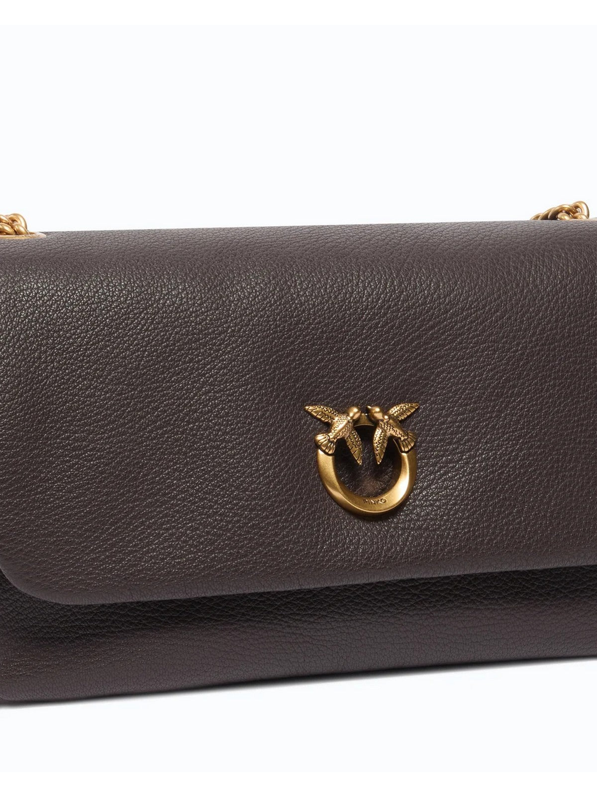 PINKO Borsa Donna CLICK SOFT HORIZONTAL CHAIN CL MARRONE MARASCA-ANTIQUE GOLD - 107022-A3CX M12Q
