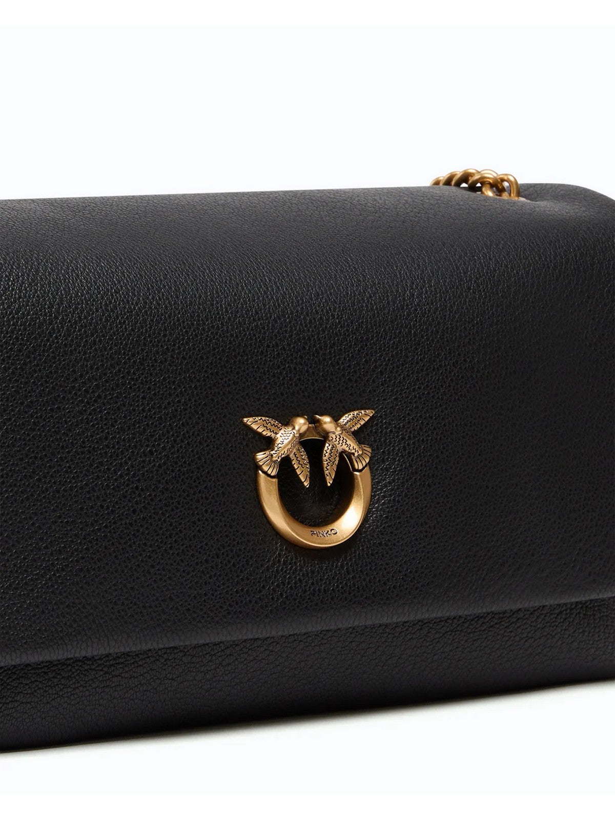 PINKO Borsa Donna CLICK SOFT HORIZONTAL CHAIN CL NERO-ANTIQUE GOLD - 107022-A3CX Z99Q