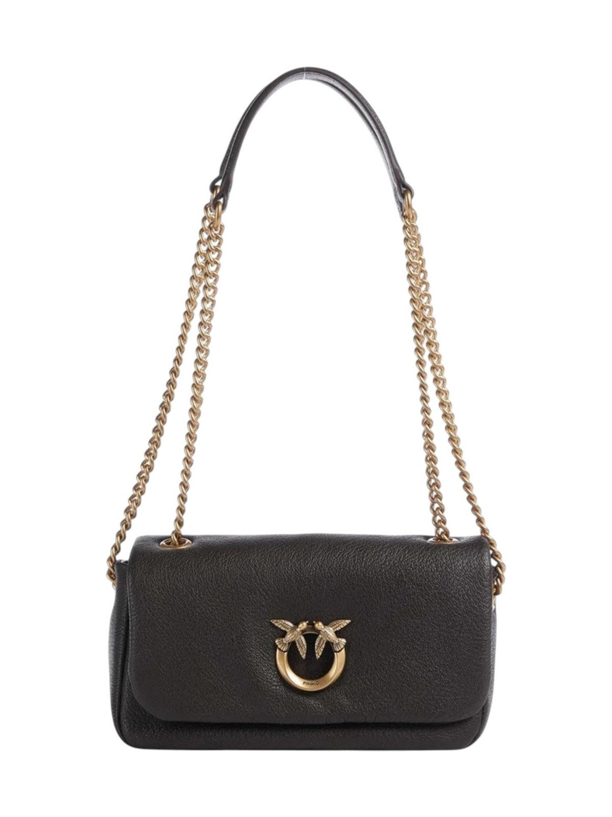 PINKO Borsa Donna CLICK SOFT HORIZONTAL CHAIN MN MARRONE MARASCA-ANTIQUE GOLD - 107038-A3CX M12Q