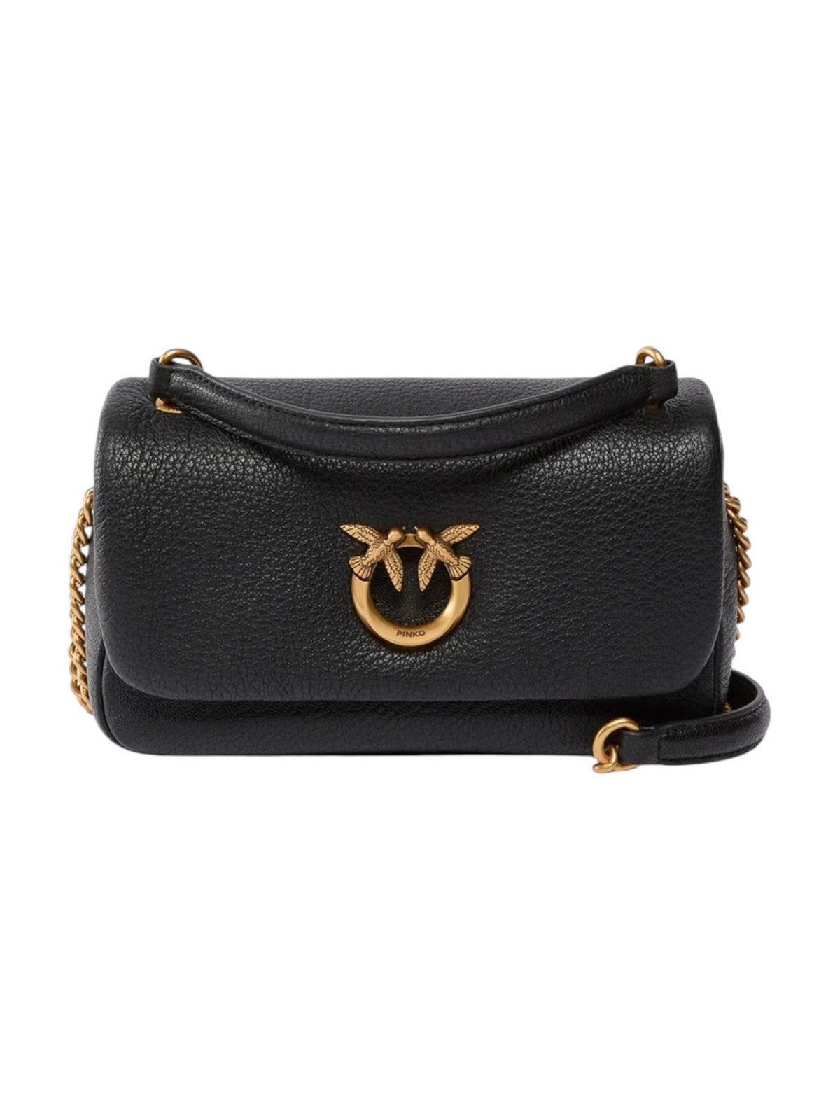 PINKO Borsa Donna CLICK SOFT HORIZONTAL CHAIN MN NERO-ANTIQUE GOLD - 107038-A3CX Z99Q