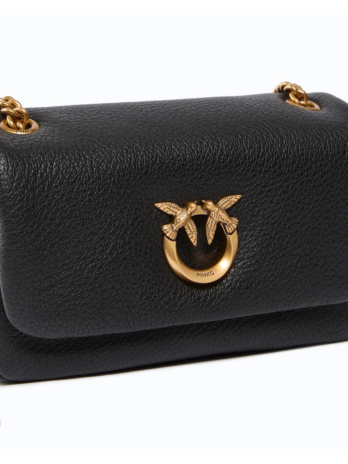 PINKO Borsa Donna CLICK SOFT HORIZONTAL CHAIN MN NERO-ANTIQUE GOLD - 107038-A3CX Z99Q