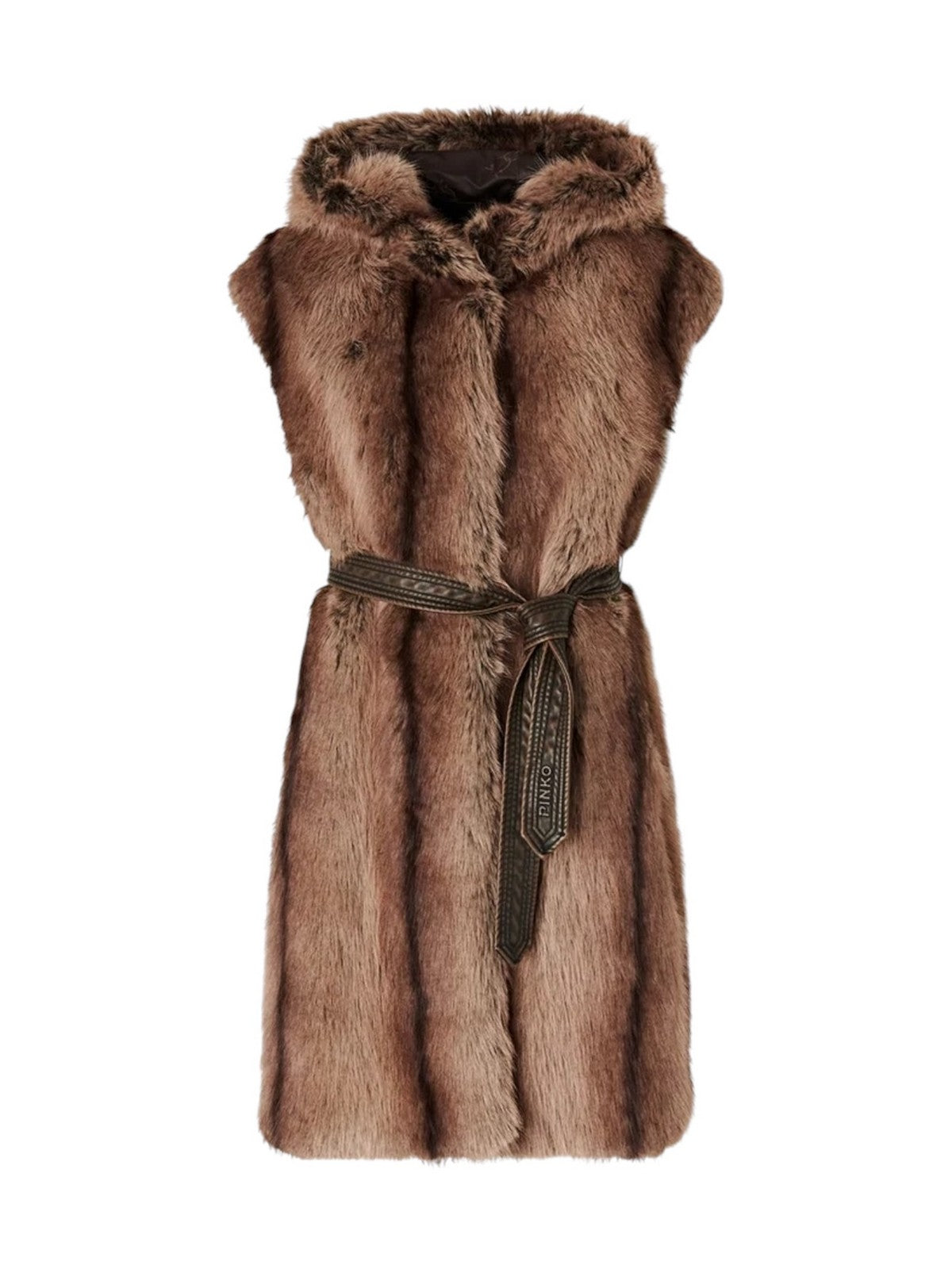PINKO Simil Pelliccia Donna GALEARIS GILET ASPEN ASPETTO L BEIGE-GALLINACCIO - 107042-A3C6 D31