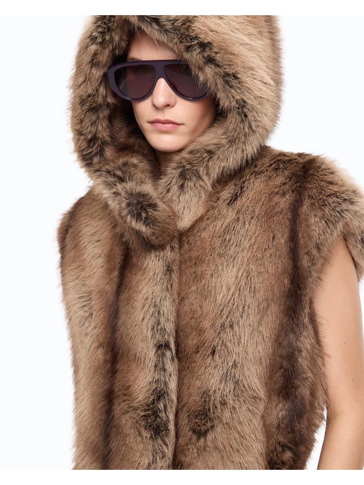 PINKO Simil Pelliccia Donna GALEARIS GILET ASPEN ASPETTO L BEIGE-GALLINACCIO - 107042-A3C6 D31