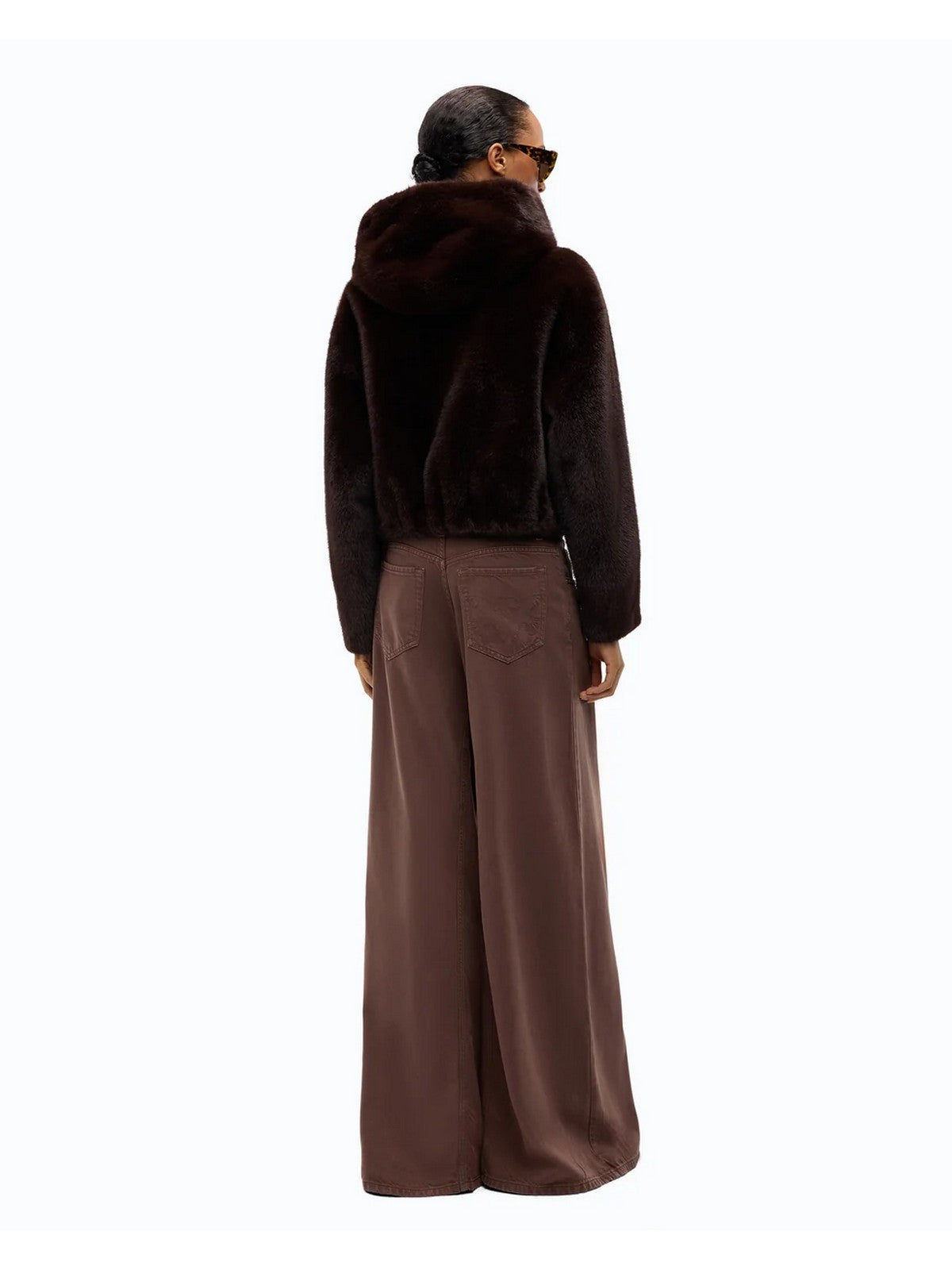PINKO Simil Pelliccia Donna GASTERIA GIUBBINO ASPEN ASPETT MARRONE TESTA MORO - 107053-A3E9 L72