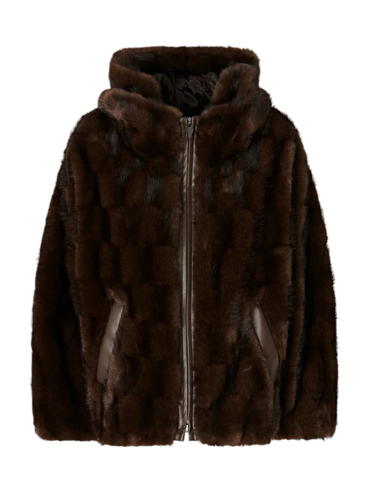 PINKO Simil Pelliccia Donna CADETIA CAPPA ASPEN ASPETTO VI MARRONE-CHICCO DI CAFFE' - 107054-A3C5 M11