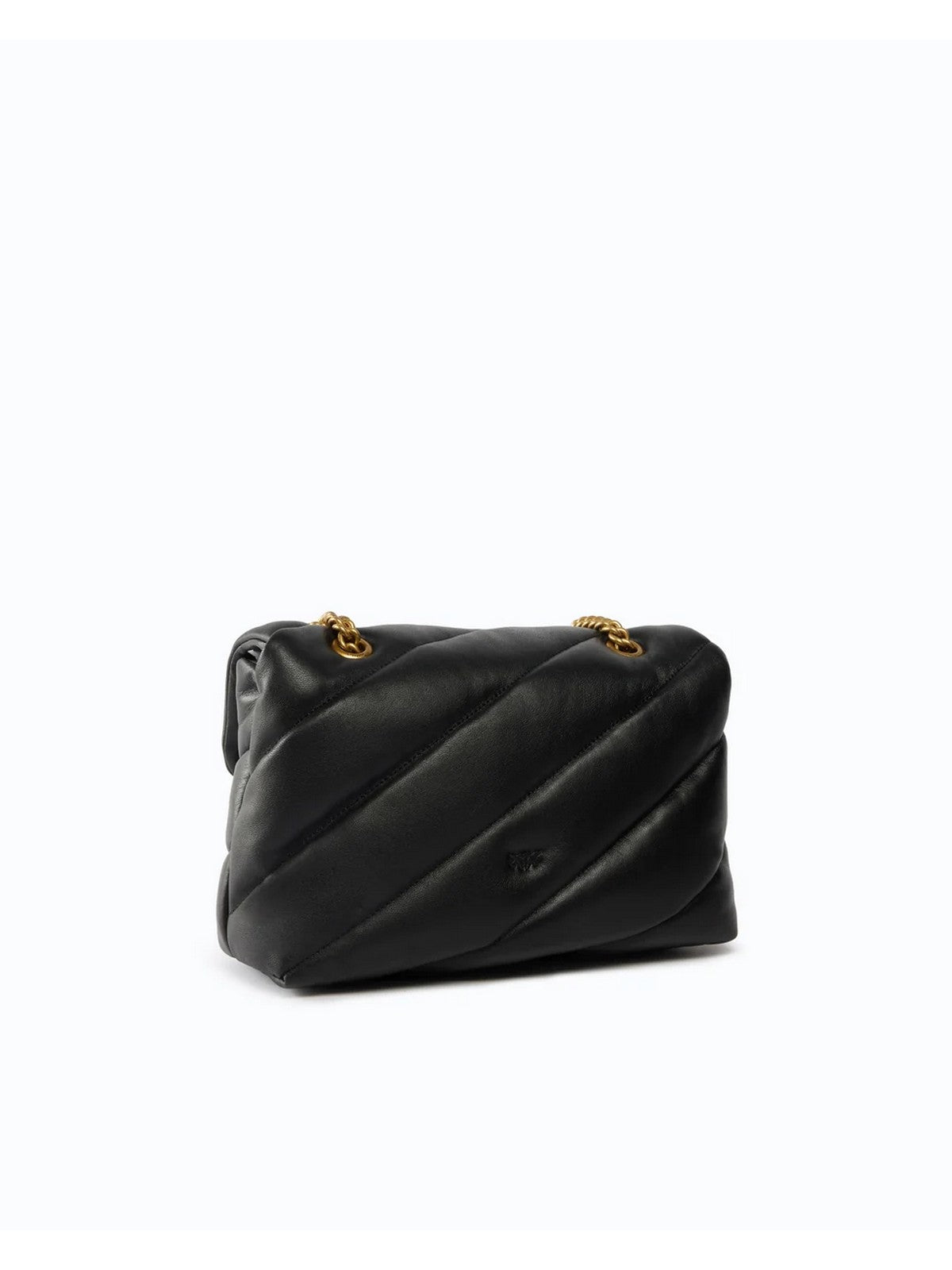 PINKO Borsa Donna PUFF CLASSIC NEW BUCKLE SHEEP  NERO-ANTIQUE GOLD - 107057-A0F2 Z99Q