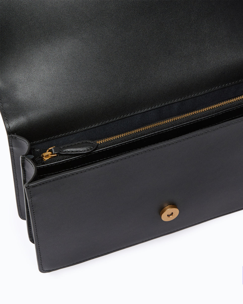 PINKO Borsa Donna LOVE ONE CLASSIC NEW BUCKLE VI NERO-ANTIQUE GOLD - 107070-A0F1 Z99Q