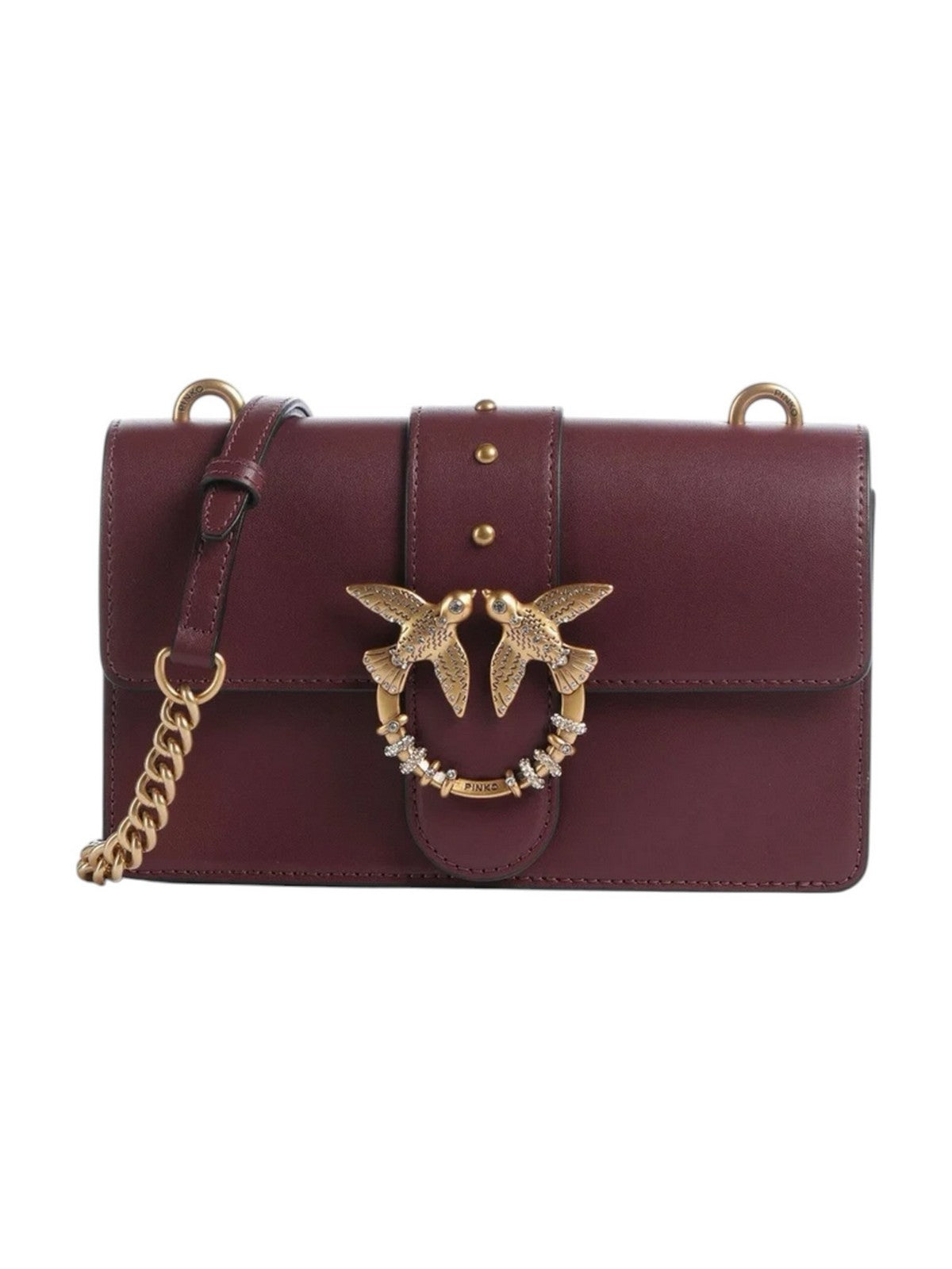 PINKO Borsa Donna LOVE ONE MINI NEW BUCKLE VITEL RIBES INTENSO-ANTIQUE GOLD - 107071-A0F1 WW5Q