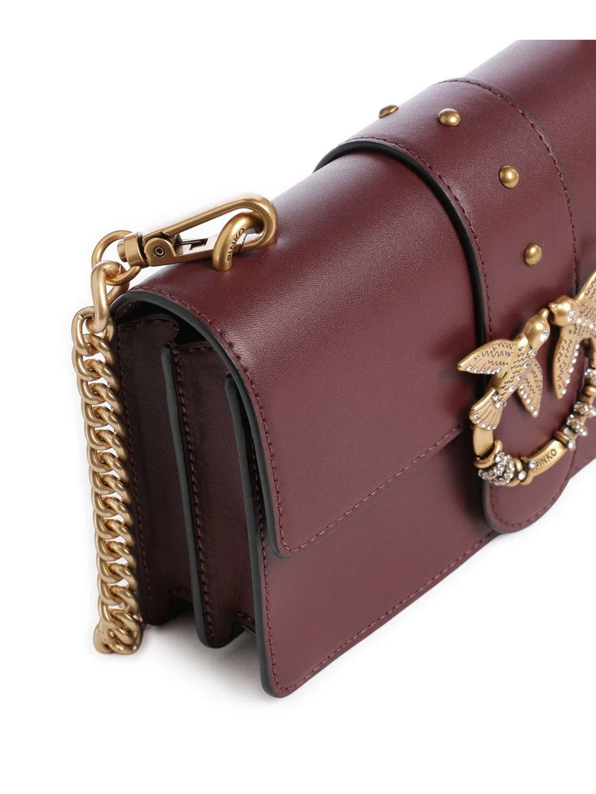 PINKO Borsa Donna LOVE ONE MINI NEW BUCKLE VITEL RIBES INTENSO-ANTIQUE GOLD - 107071-A0F1 WW5Q