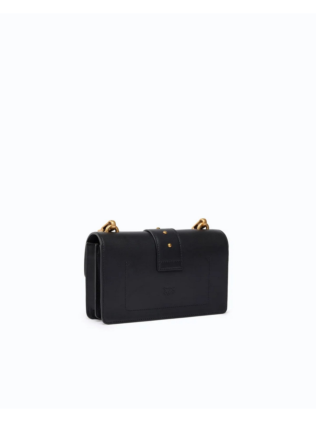 PINKO Borsa Donna LOVE ONE MINI NEW BUCKLE VITEL NERO-ANTIQUE GOLD - 107071-A0F1 Z99Q