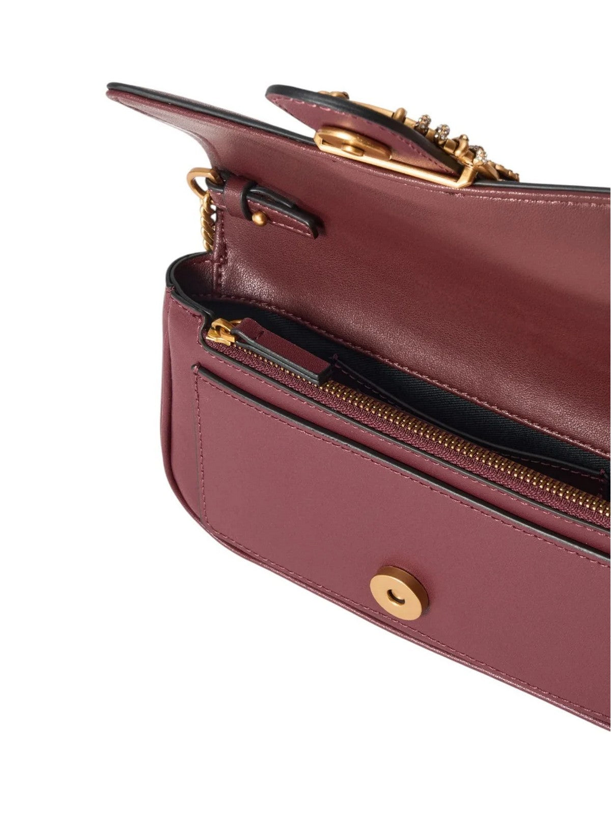 PINKO Borsa Donna LOVE POCKET NEW BUCKLE VITELLO RIBES INTENSO-ANTIQUE GOLD - 107072-A0F1 WW5Q