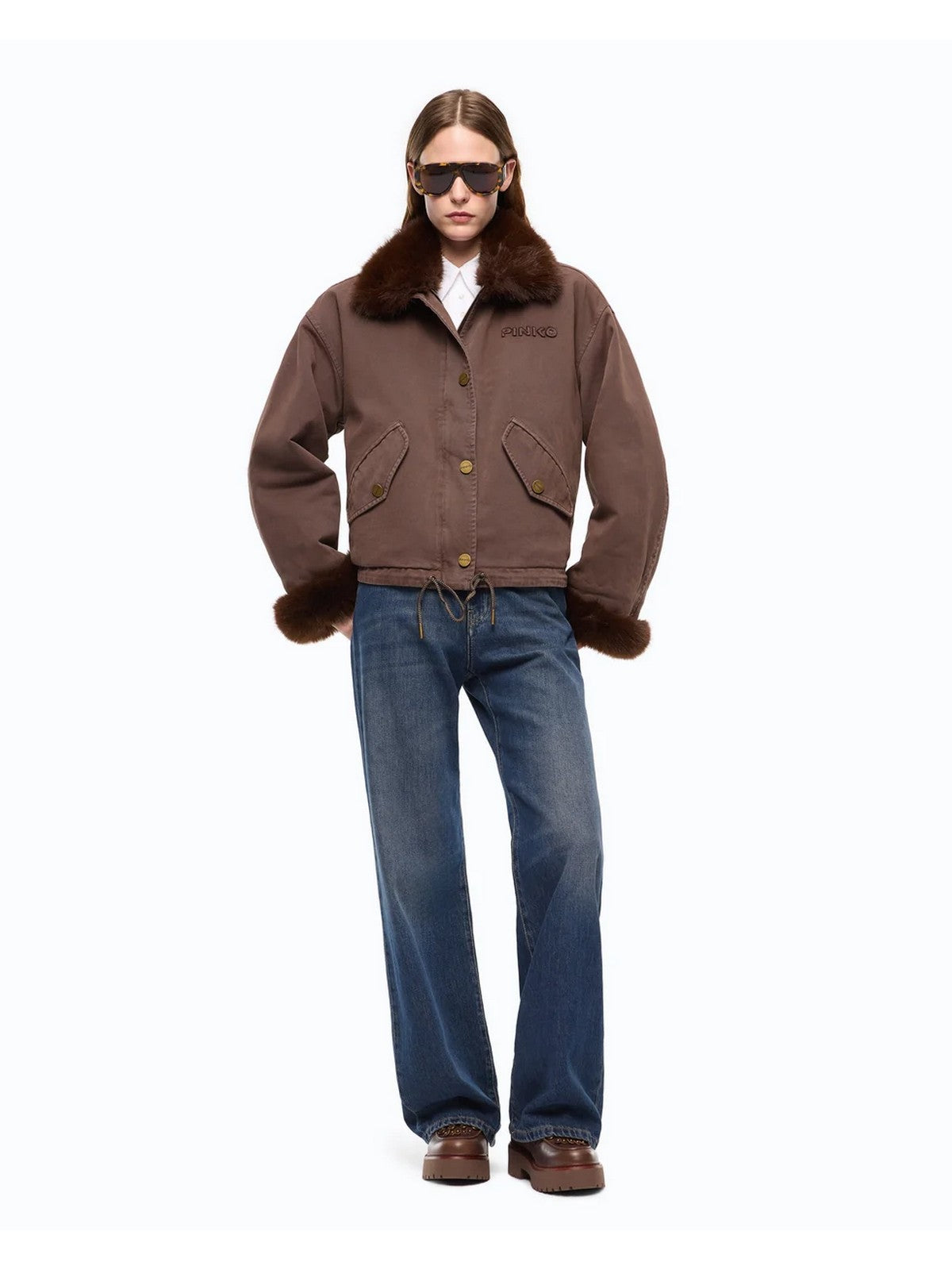 PINKO Giubbino Donna GARLATE GIUBBINO BULL+ASPEN EF MARRONE - CAFFE' - 107219-A3GV L64