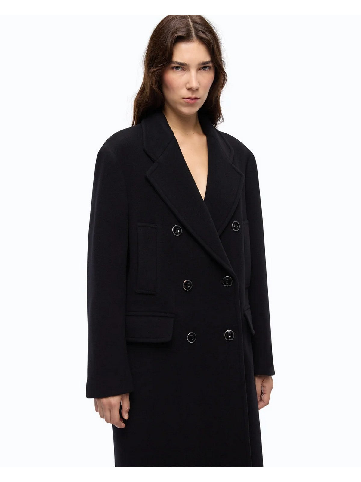 PINKO Cappotto Donna COVENT CAPPOTTO PANNO DOPPIO NERO LIMOUSINE - 107487-A3FG Z99