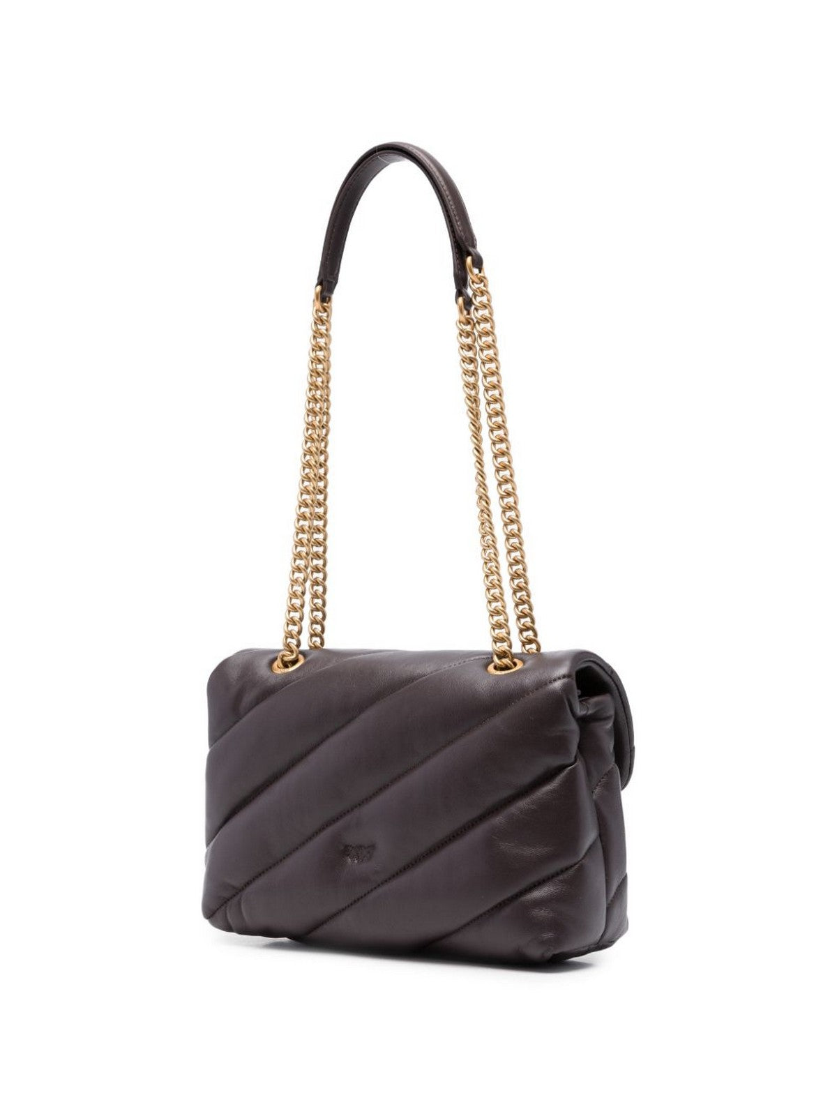 PINKO Borsa Donna LOVE PUFF CLASSIC SMALL B. SHE MARRONE MARASCA-ANTIQUE GOLD - 107616-A0F2 M12Q