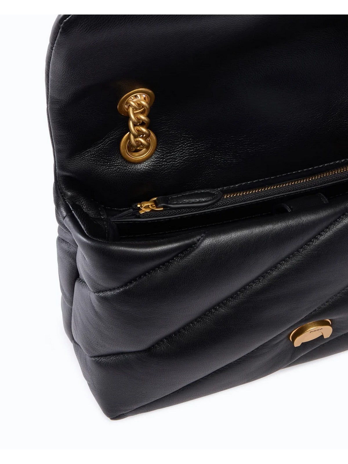 PINKO Borsa Donna LOVE PUFF CLASSIC SMALL B. SHE NERO-ANTIQUE GOLD - 107616-A0F2 Z99Q
