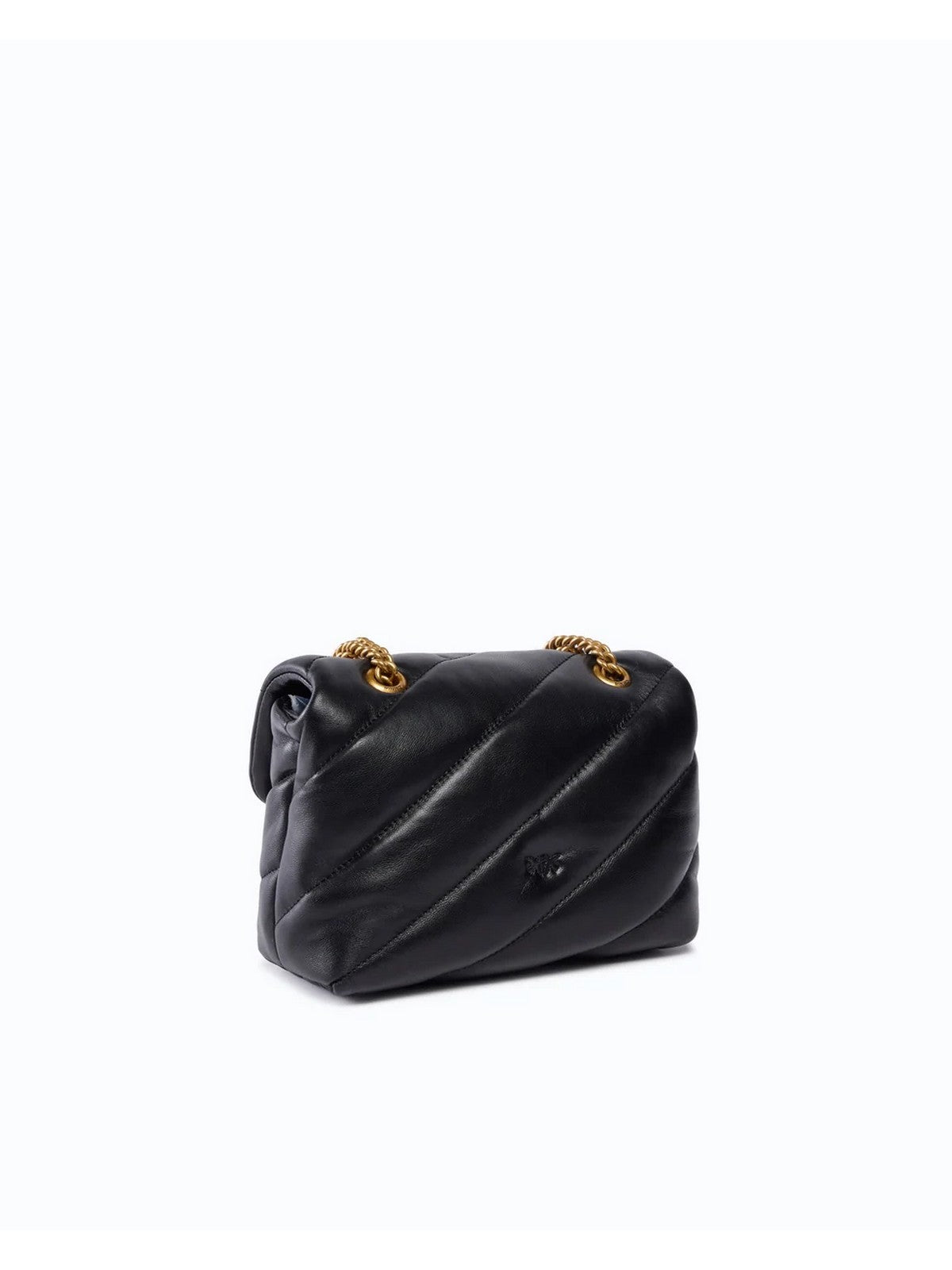 PINKO Borsa Donna LOVE PUFF MINI SMALL B. SHEEP  NERO-ANTIQUE GOLD - 107617-A0F2 Z99Q