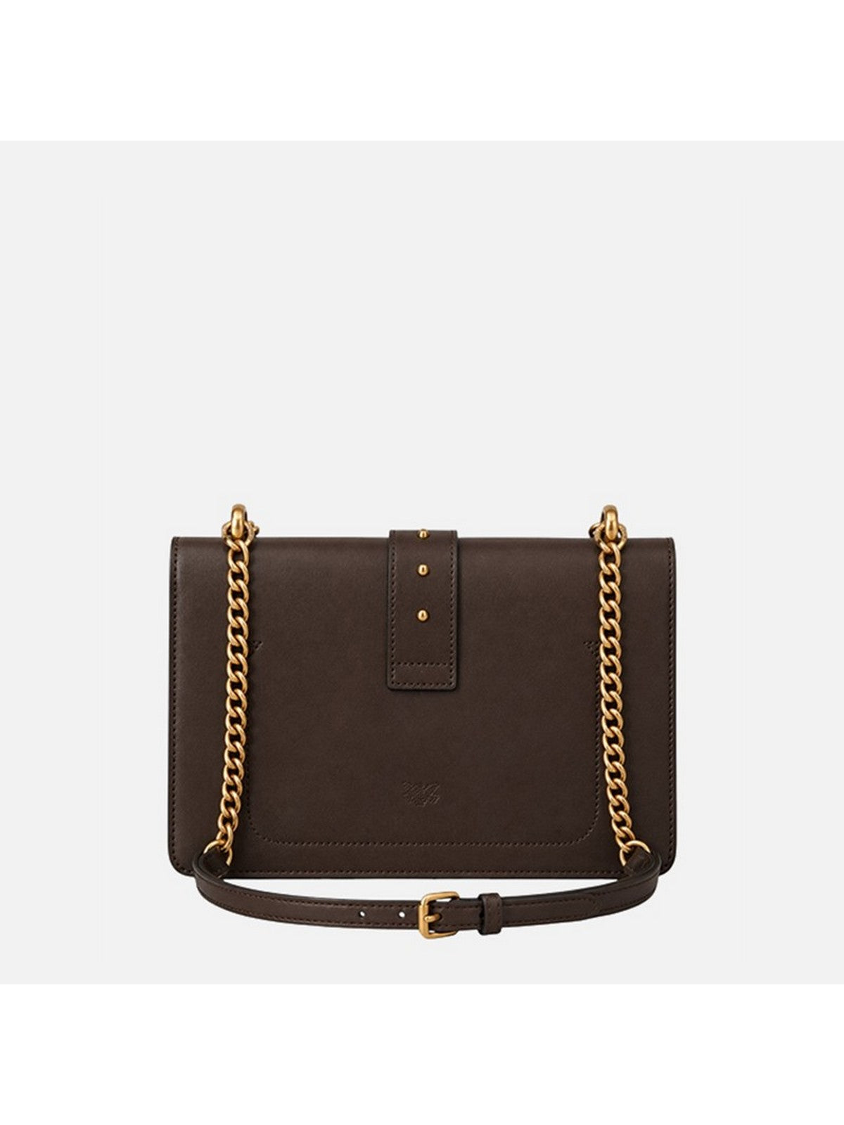 PINKO Borsa Donna LOVE ONE CLASSIC ST. SMALL B.  MARRONE MARASCA-ANTIQUE GOLD - 107621-A0F1 M12Q