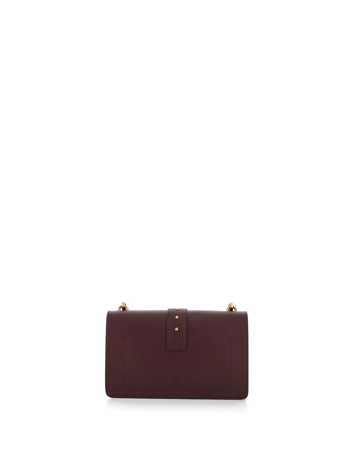 PINKO Borsa Donna LOVE ONE CLASSIC ST. SMALL B.  BORGOGNA-ANTIQUE GOLD - 107621-A0F1 W34Q