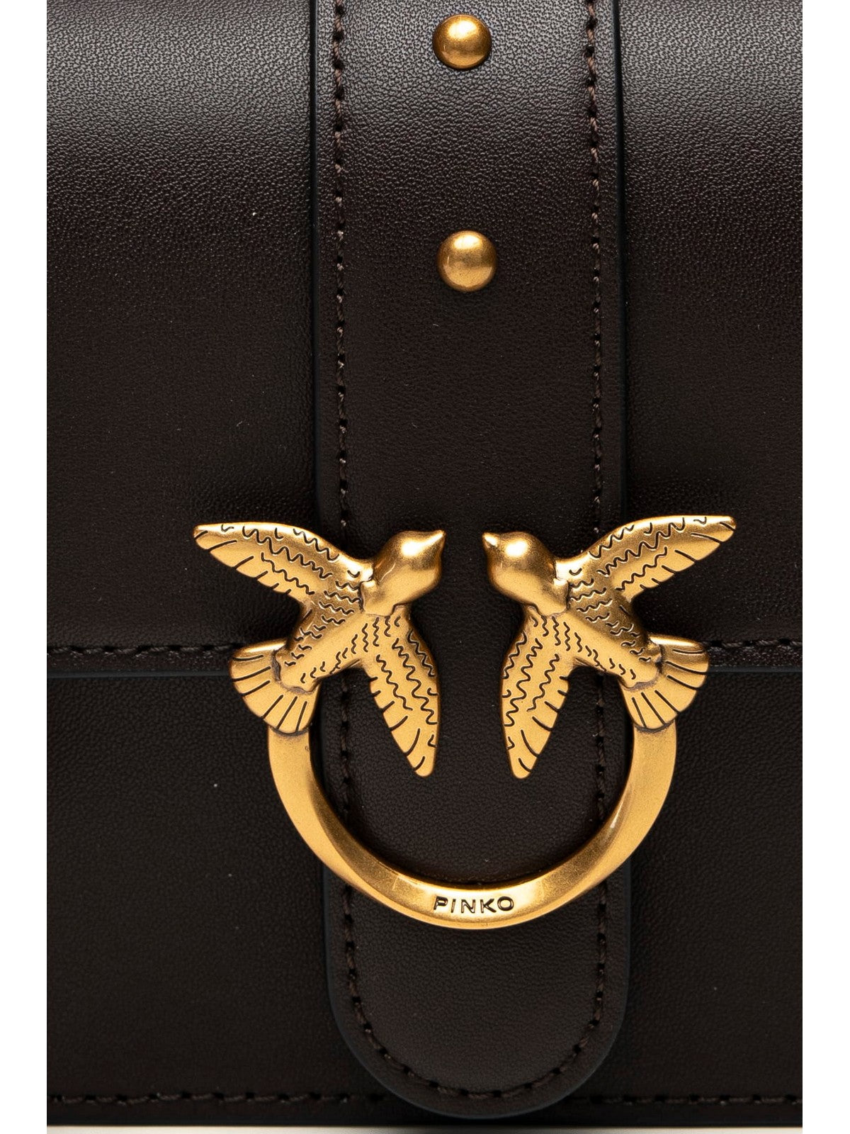 PINKO Borsa Donna LOVE ONE MINI ST. SMALL B. VIT MARRONE MARASCA-ANTIQUE GOLD - 107622-A0F1 M12Q
