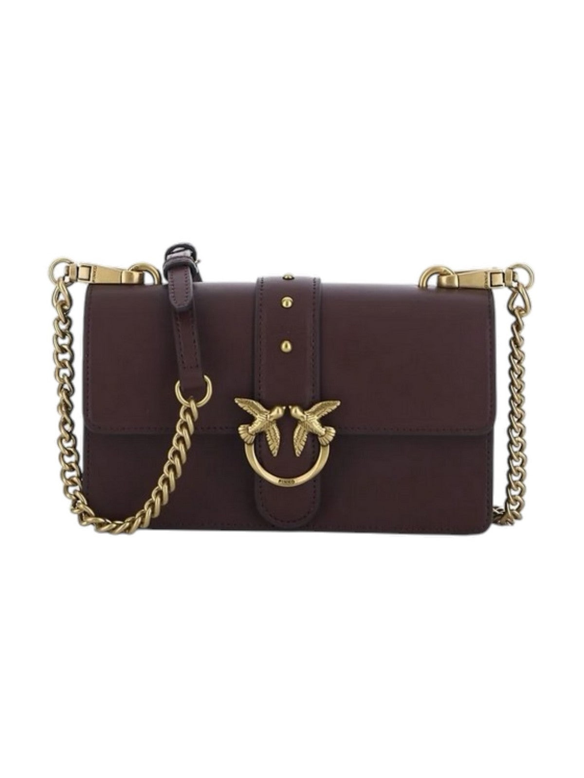 PINKO Borsa Donna LOVE ONE MINI ST. SMALL B. VIT BORGOGNA-ANTIQUE GOLD - 107622-A0F1 W34Q