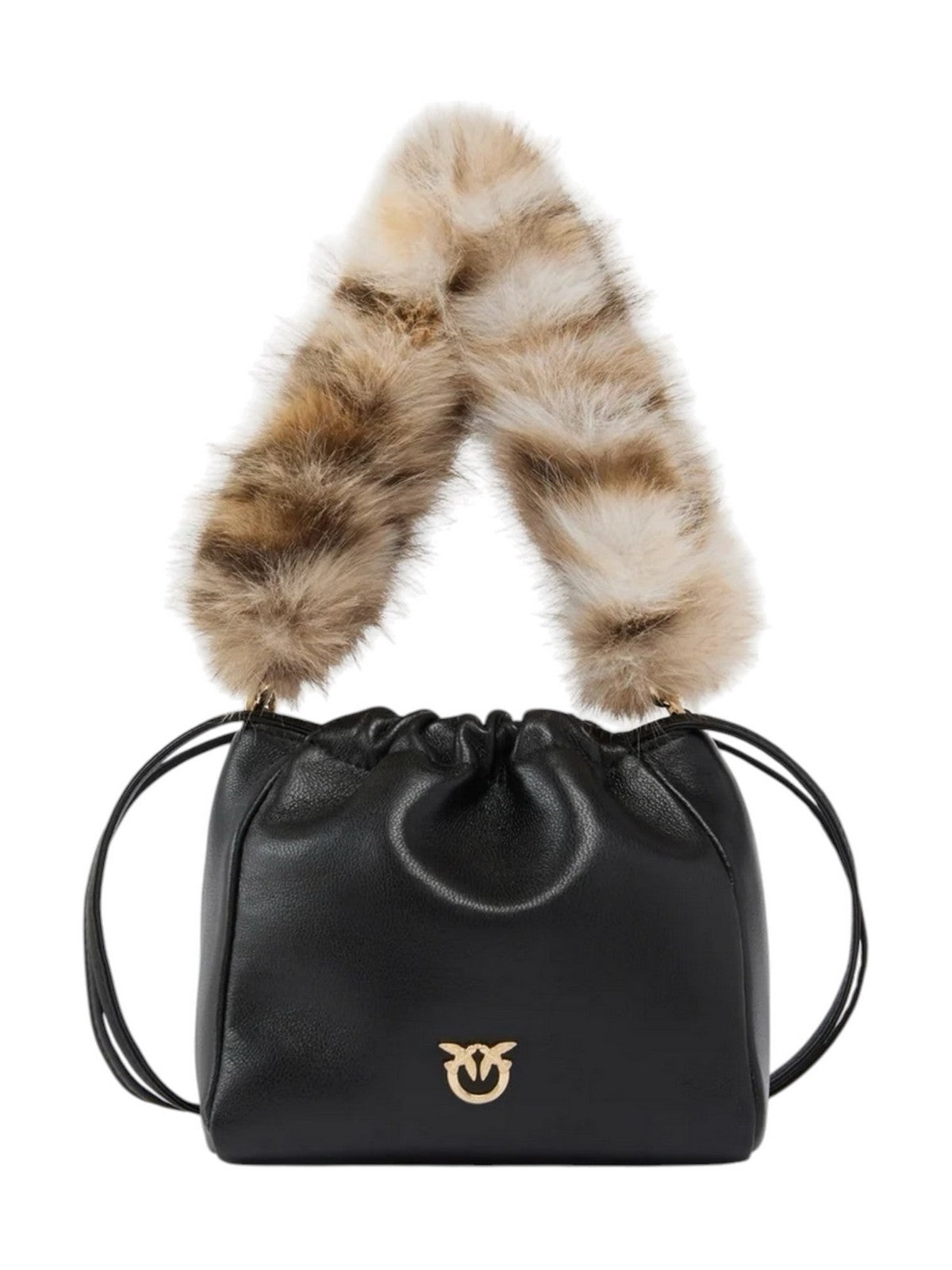 PINKO Borsa Donna POUCH NAPPA/MACULA IMITATIONFU NERO/MACULA-GOLD - 107635-A3M8 ZM5Y