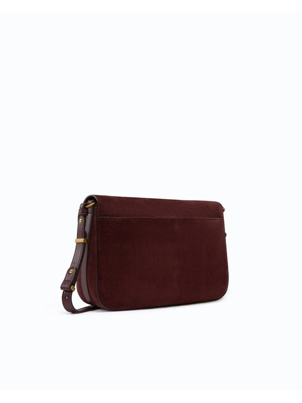 PINKO Borsa Donna LOVE SATCHEL CLASSIC SUEDE BORGOGNA-ANTIQUE GOLD - 107655-A0F6 W34Q