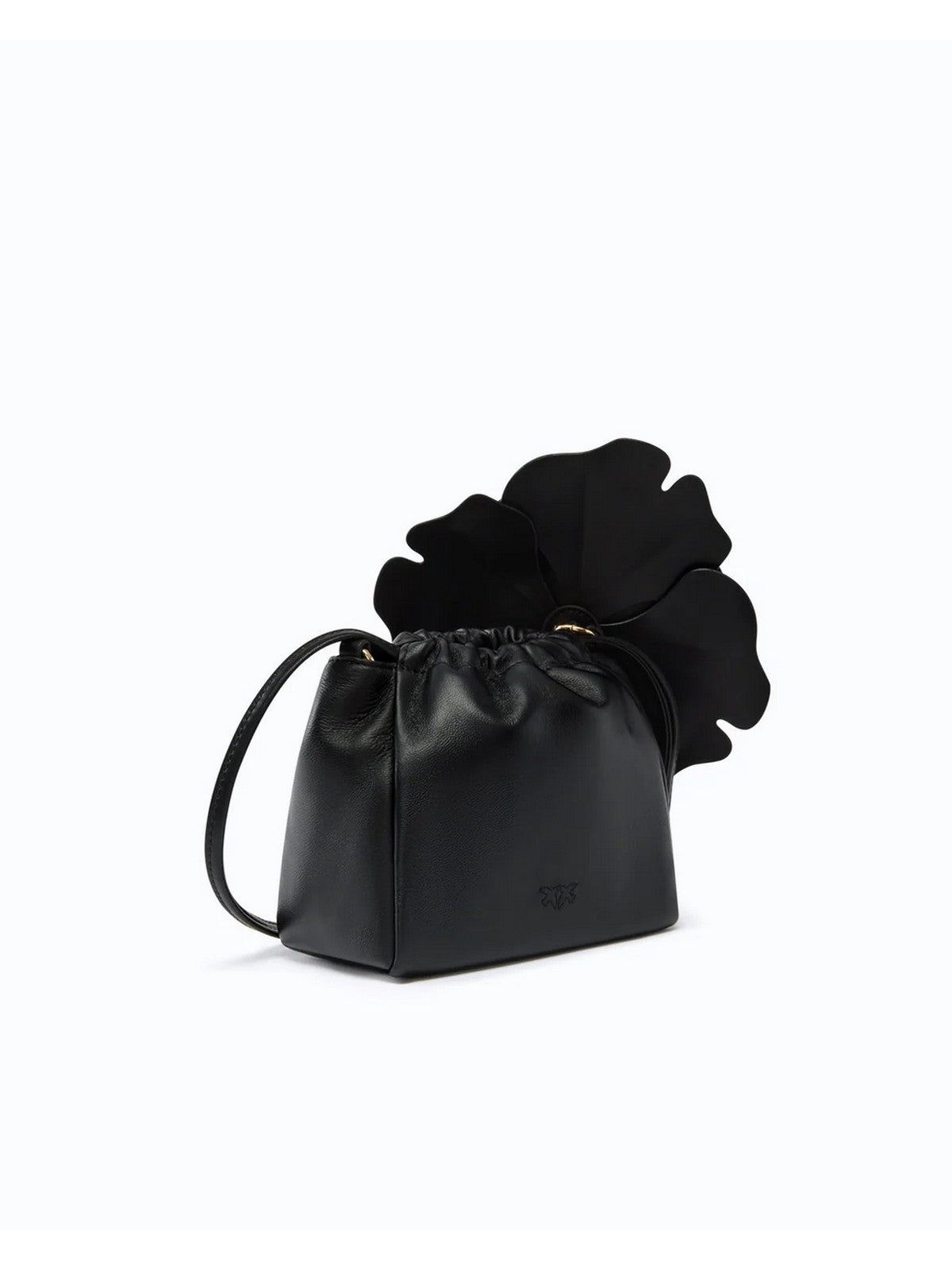 PINKO Borsa Donna POUCH FLOWER SHEEP NAPPA NERO LIMOUSINE-ORO - 107678-A0F2 Z99Y