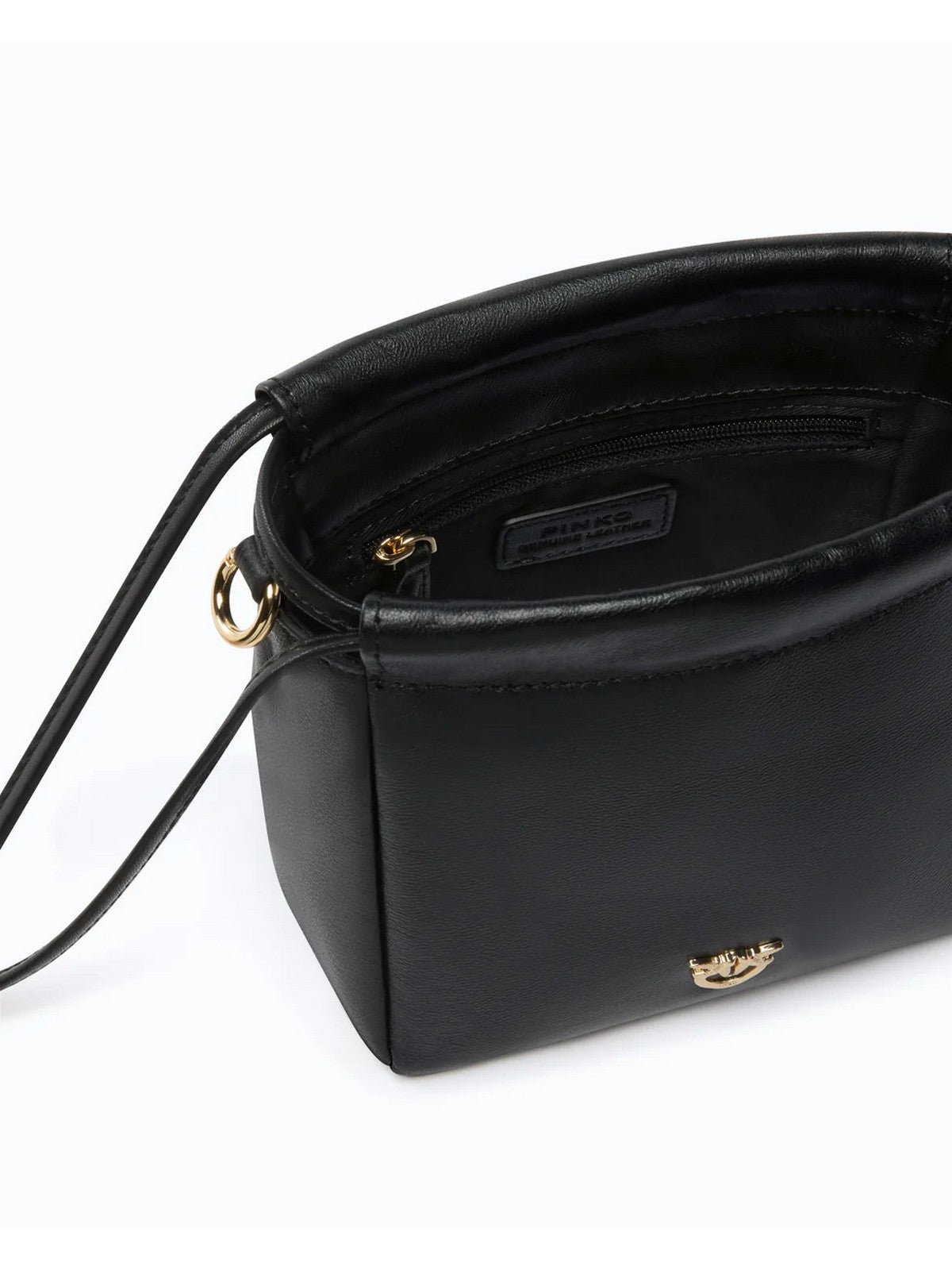 PINKO Borsa Donna POUCH FLOWER SHEEP NAPPA NERO LIMOUSINE-ORO - 107678-A0F2 Z99Y