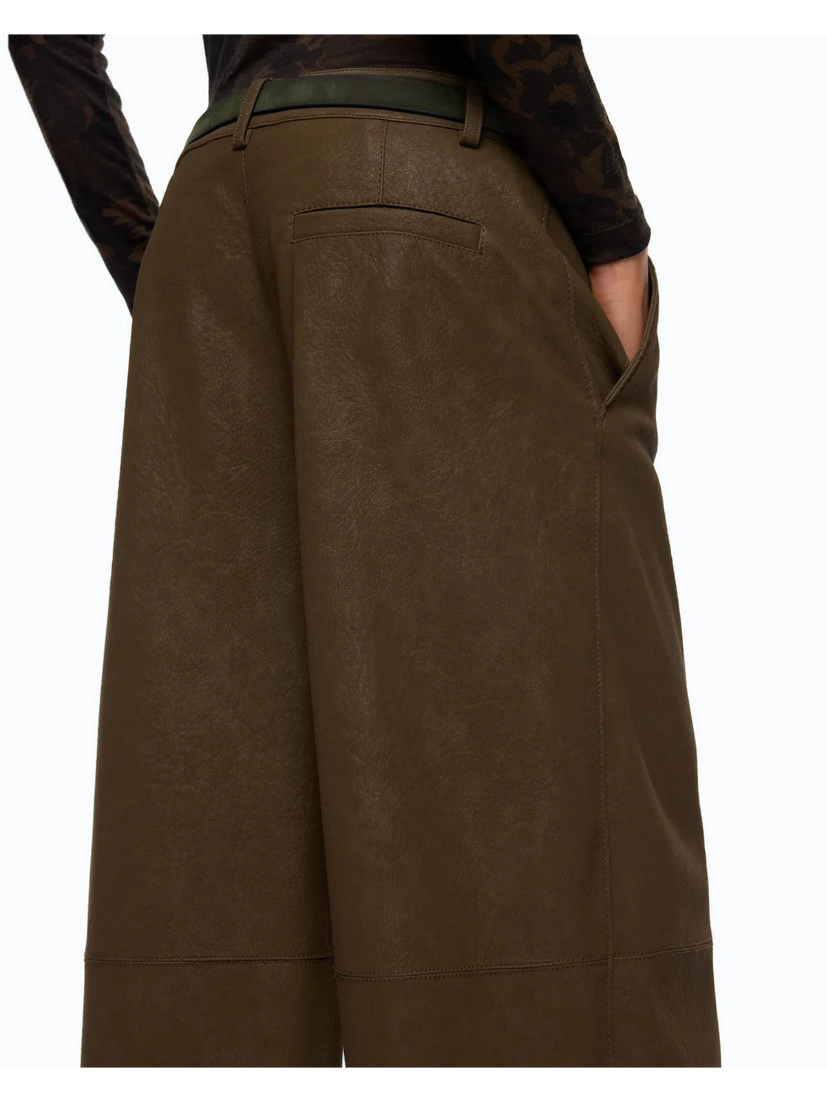 PINKO Pantalone Donna BAROLO PANTALONE EFFETTO NABUK VERDE - FAGGIO - 107710-A3MD X51