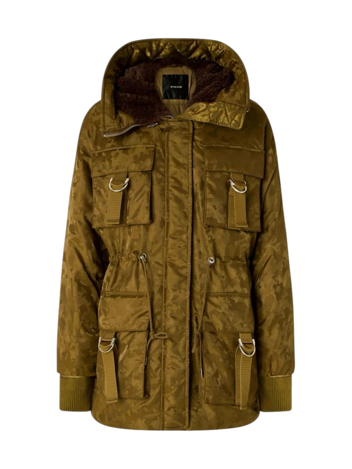 PINKO Piumino Donna PASSITO IMBOTTITO RASO TECNICO VERDE PIETRA - 107723-A3LZ V59