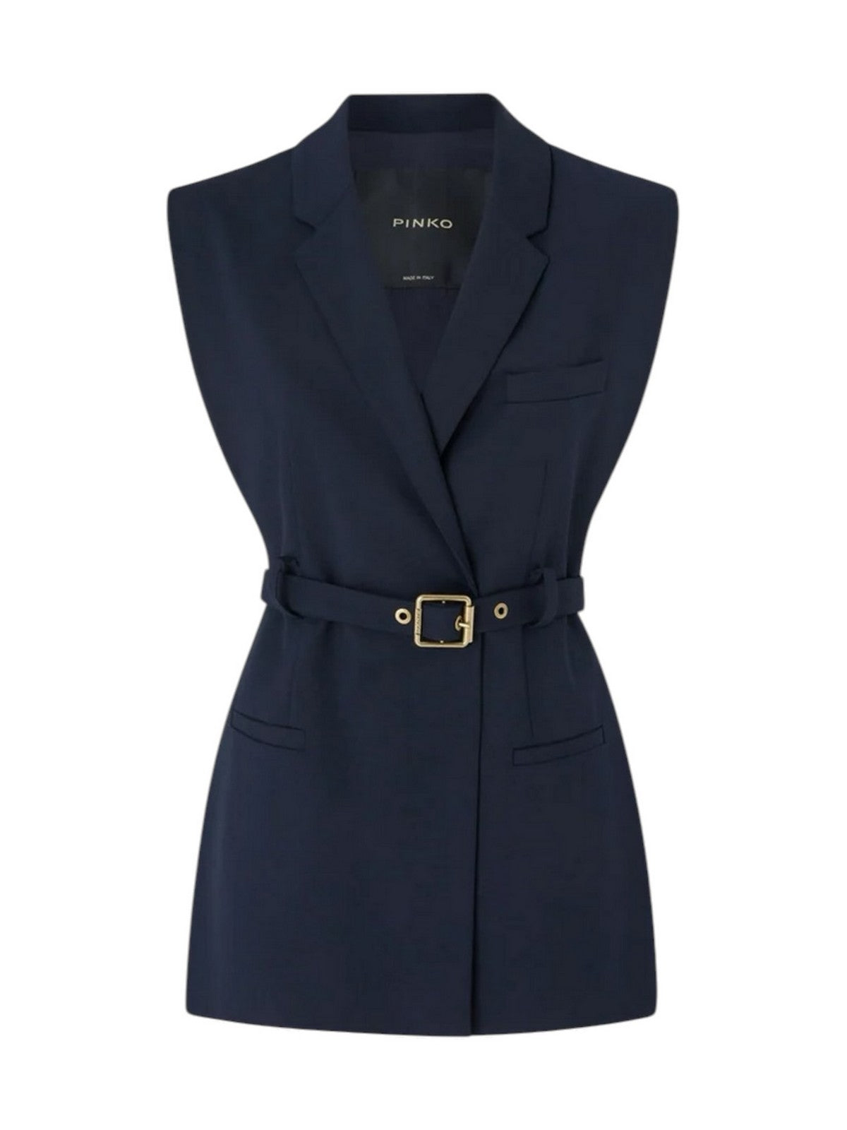 PINKO Gilet Donna NURAQUS GILET DIAGONALE MISTO  BLU MARINO CUPO - 107727-A3MS G03