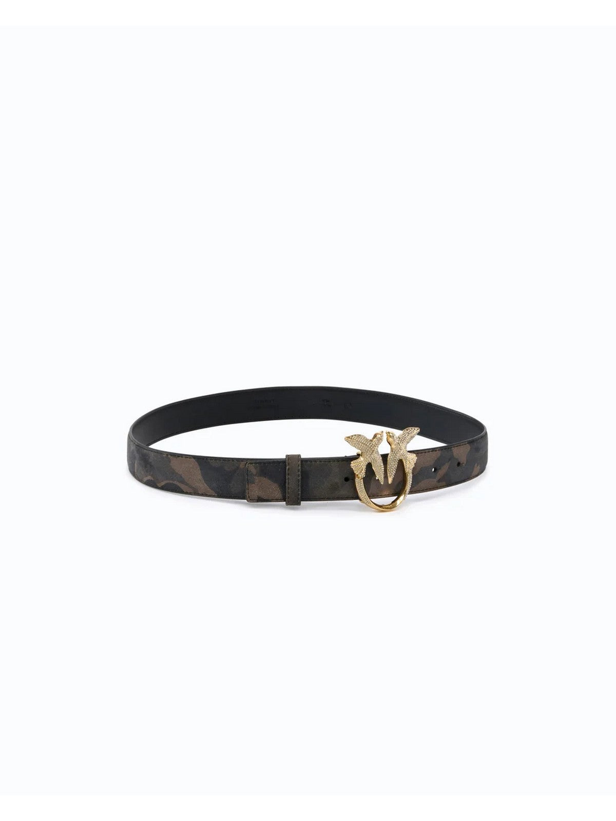 PINKO Cintura Donna LOW.LOVE BERRY H3 STRASS SUEDE MULT.MILITAR GREEN-GOLD - 107758-A3LR ST3Y