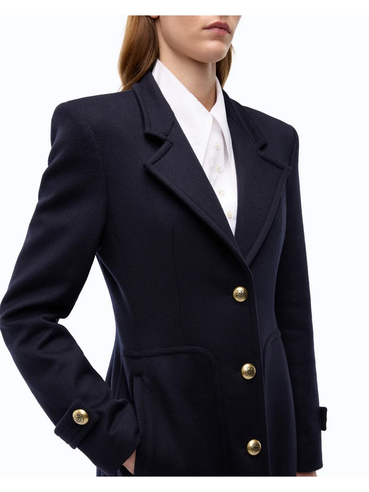 PINKO Cappotto Donna VERICI CAPPOTTO PANNO VELOUR BLU MARINO CUPO - 107783-A3O3 G03