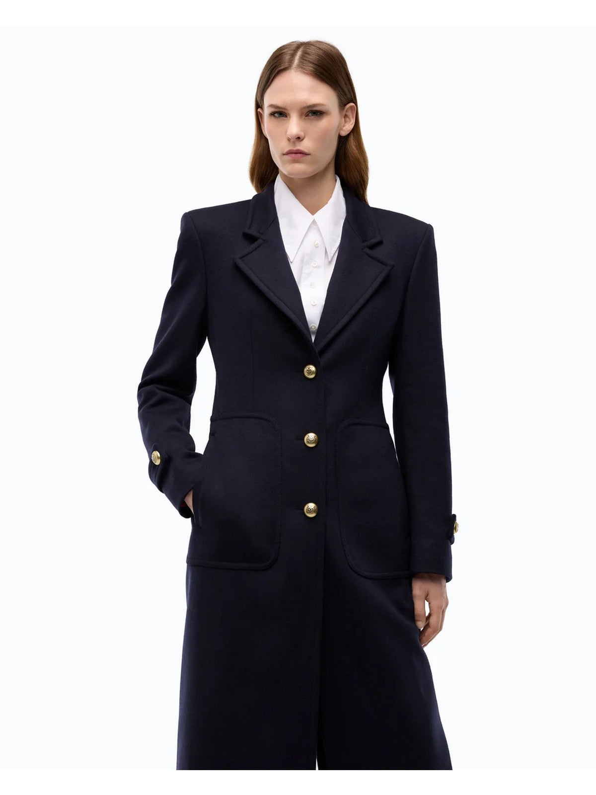 PINKO Cappotto Donna VERICI CAPPOTTO PANNO VELOUR BLU MARINO CUPO - 107783-A3O3 G03