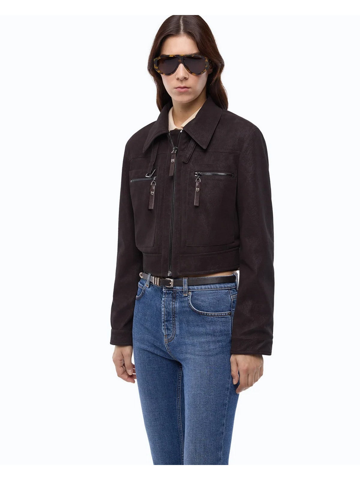 PINKO Giacca Donna ARZIGNANO GIUBBINO EFFETTO NAB MARRONE OLTRE BUIO - 107807-A3MD M04