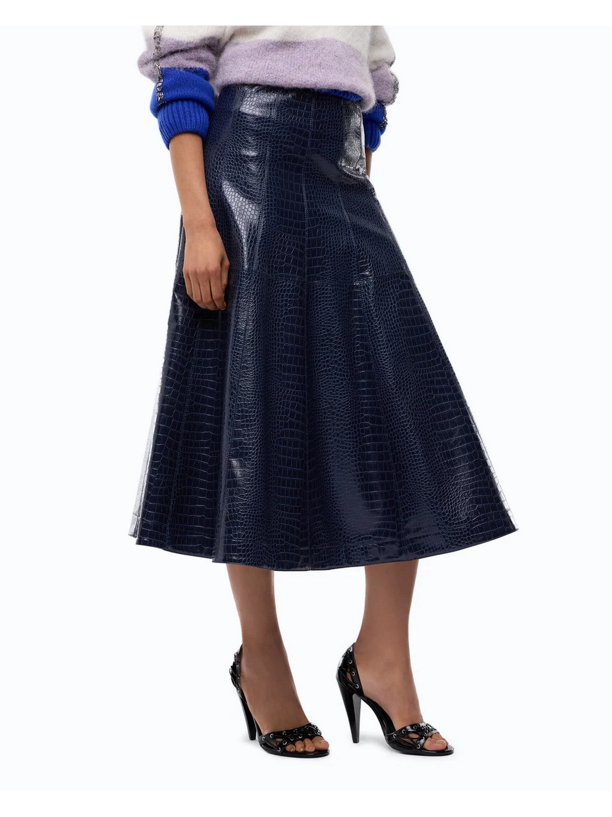 PINKO Gonna Donna ANTINORI GONNA EFFETTO COCCO BLU-GIACCA MARINARA - 107828-A3MR F92
