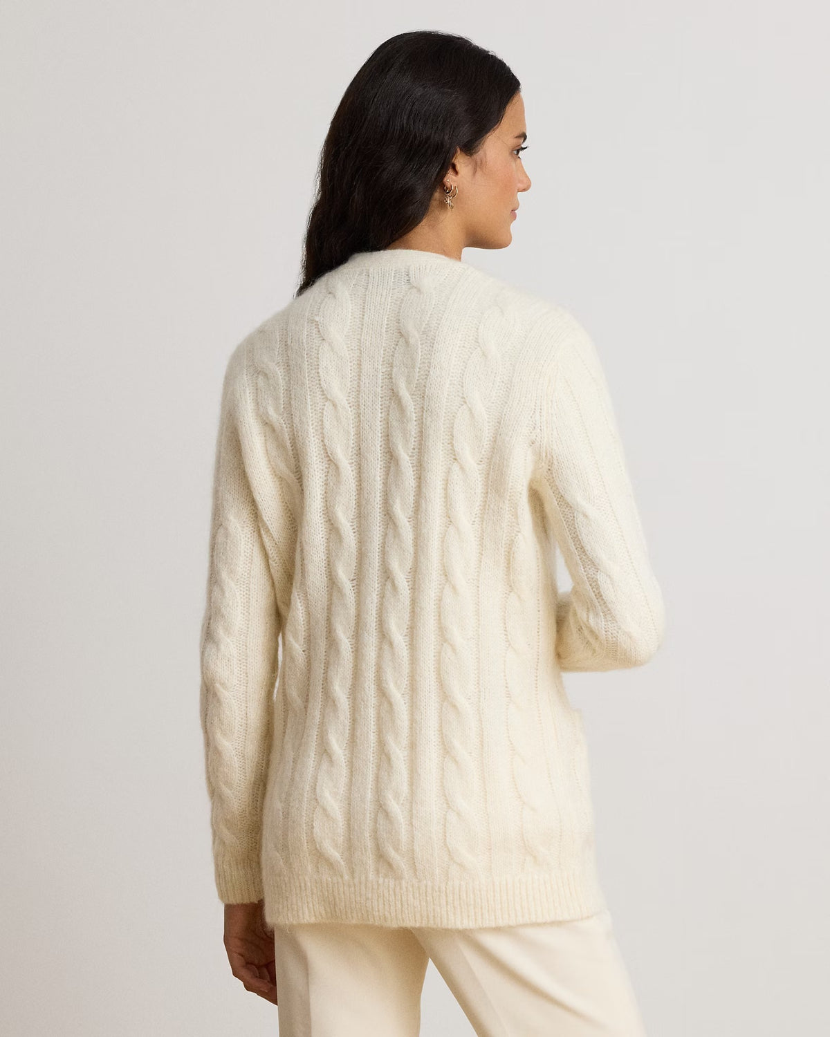 LAUREN RALPH LAUREN Cardigan Donna SWEATER-CARDIGAN MASCARPONE CREAM - 200B27529 002