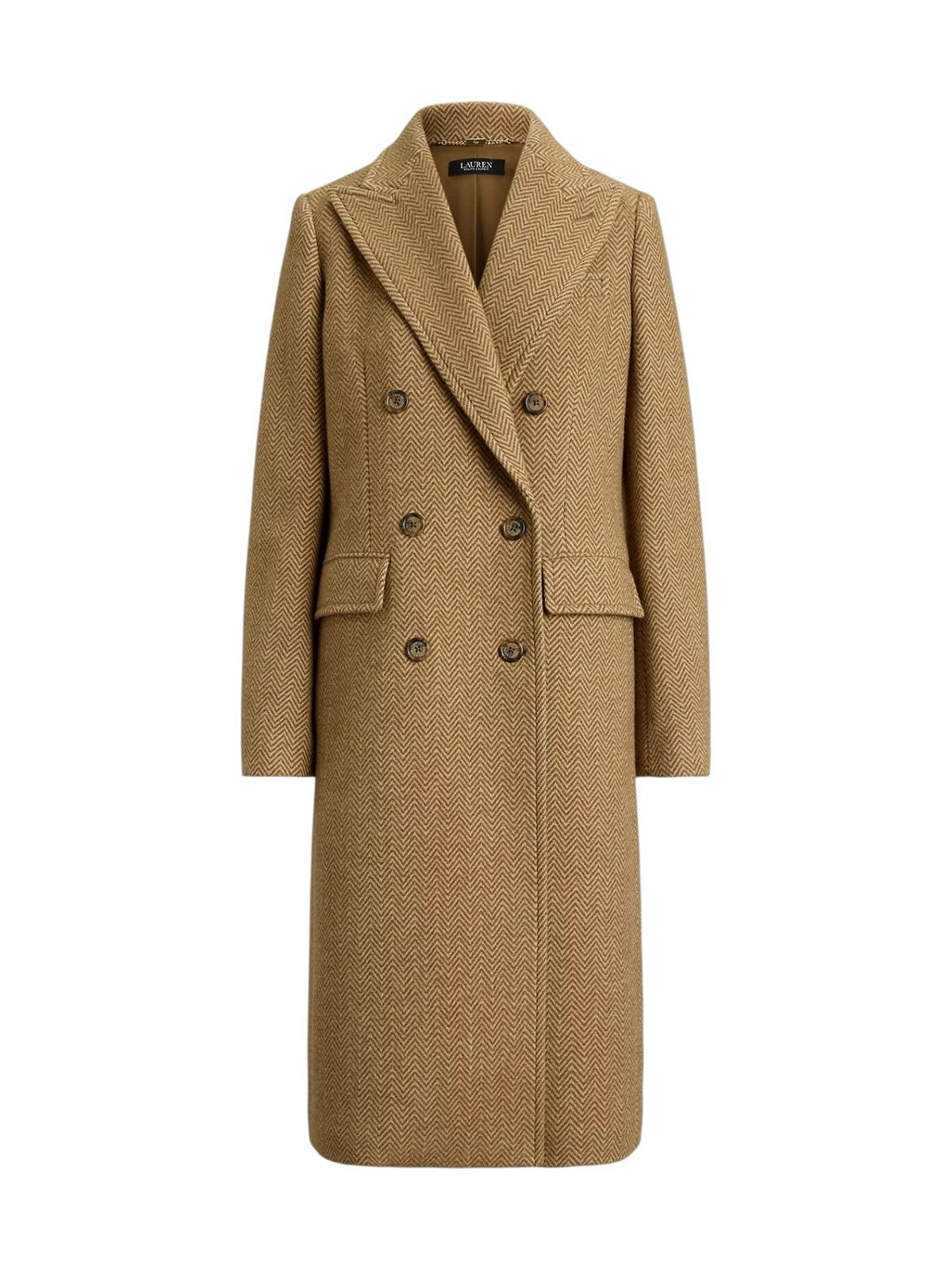 LAUREN RALPH LAUREN Cappotto Donna WOVEN-TOP COAT-COAT BROWN/TAN MULTI - 200B27692 001