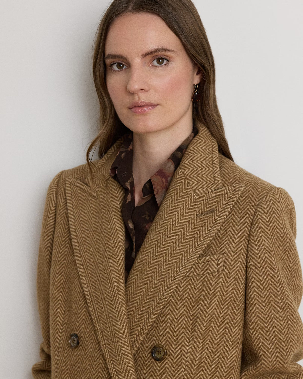 LAUREN RALPH LAUREN Cappotto Donna WOVEN-TOP COAT-COAT BROWN/TAN MULTI - 200B27692 001