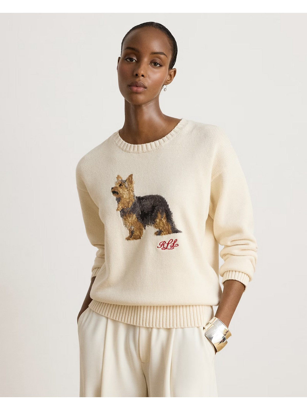 LAUREN RALPH LAUREN Maglione Donna SWEATER-PULLOVER MASCARPONE CREAM MULTI - 200B27841 001