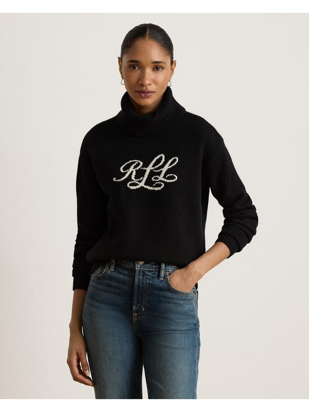 LAUREN RALPH LAUREN Maglione Donna JAMARNI-LONG SLEEVE-PULLOVER BLACK - 200P03372 005