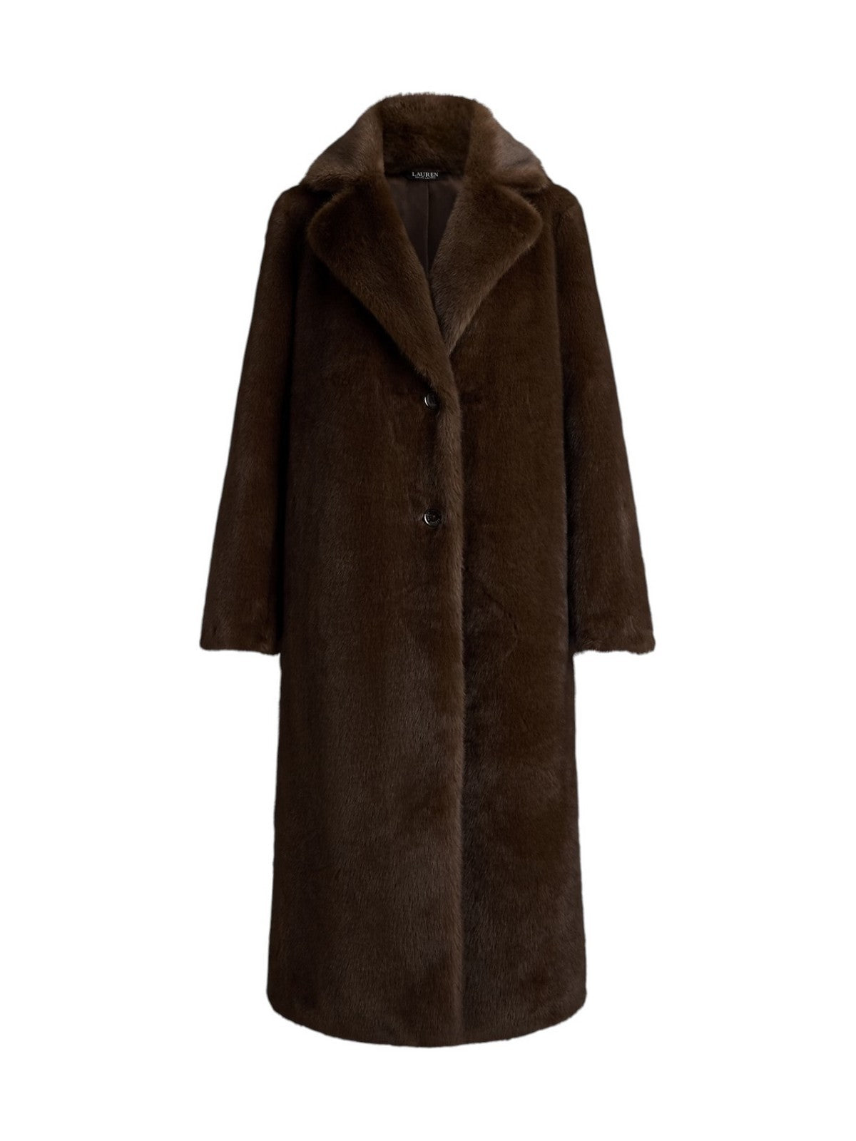 LAUREN RALPH LAUREN Pelliccia Donna FF REFR 46"-LINED-COAT CIRCUIT BROWN - 297P23467 001