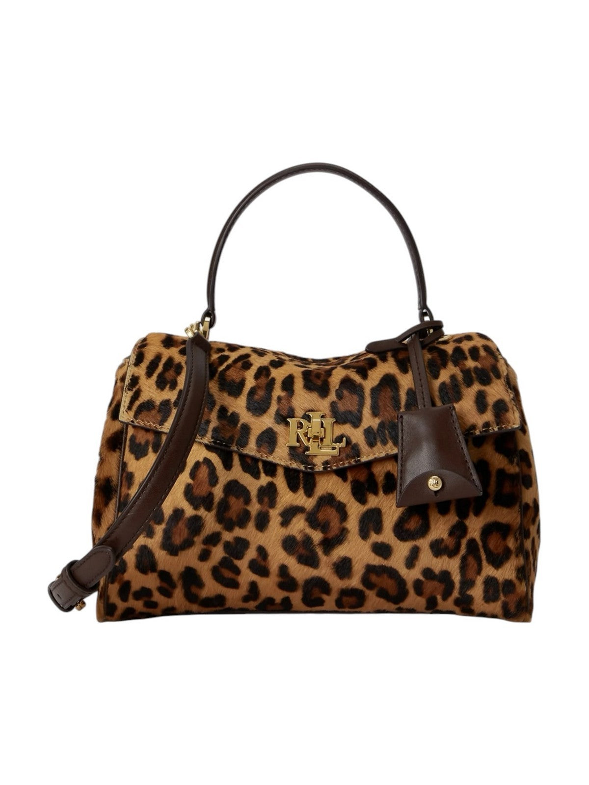 LAUREN RALPH LAUREN Borsa Donna FARRH SM SFT-SATCHEL-SMALL MODERN LEOPARD/CHESTNUT BROWN - 431P18422 001