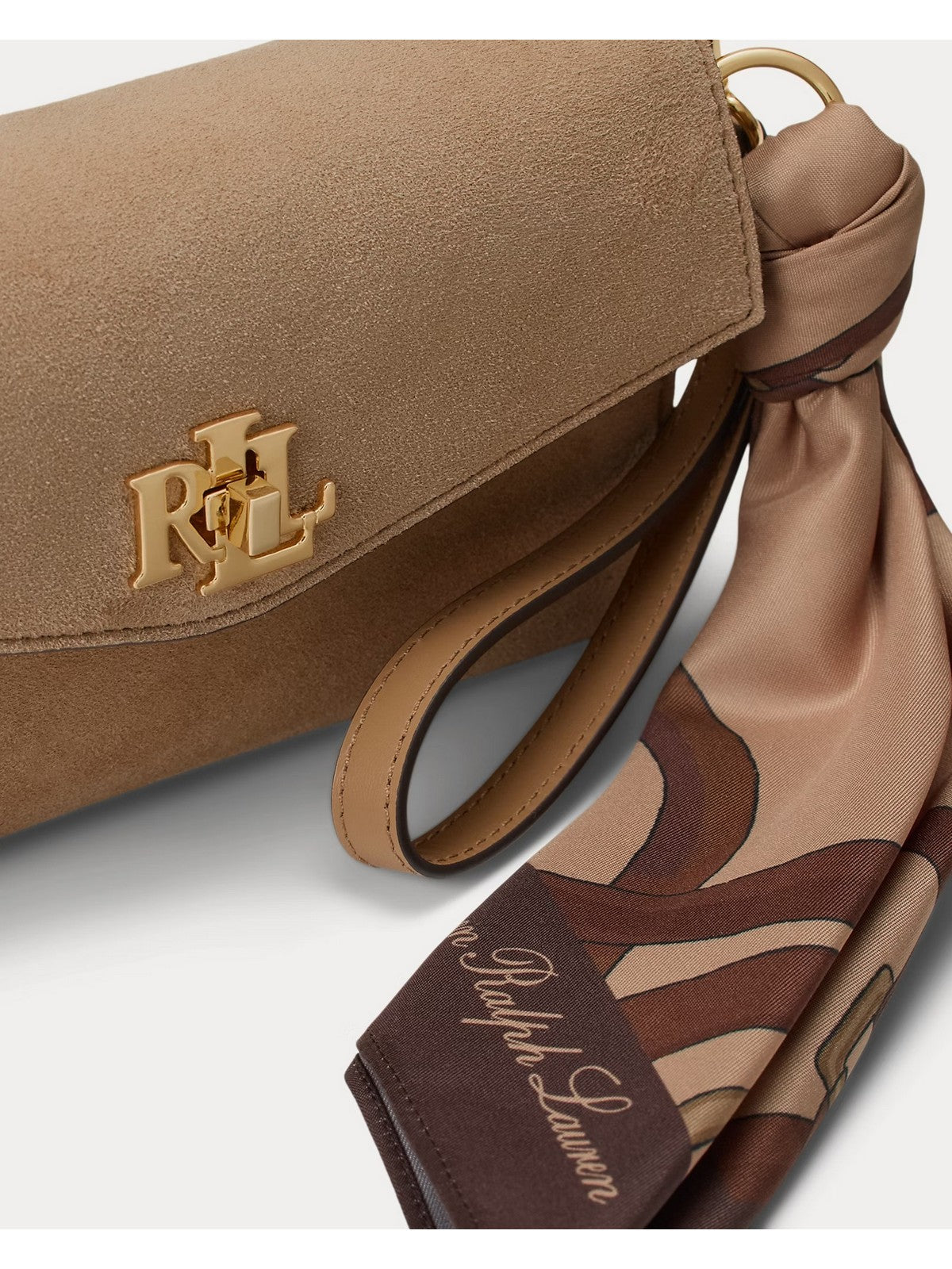LAUREN RALPH LAUREN Portafoglio Donna TRN WRST CRS-WALLET ON A CHAIN-LARGE CAMEL/URBAN BLTNG/CAMEL MULTI - 432P18554 001
