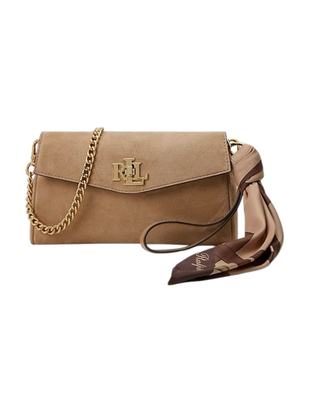 LAUREN RALPH LAUREN Portafoglio Donna TRN WRST CRS-WALLET ON A CHAIN-LARGE CAMEL/URBAN BLTNG/CAMEL MULTI - 432P18554 001