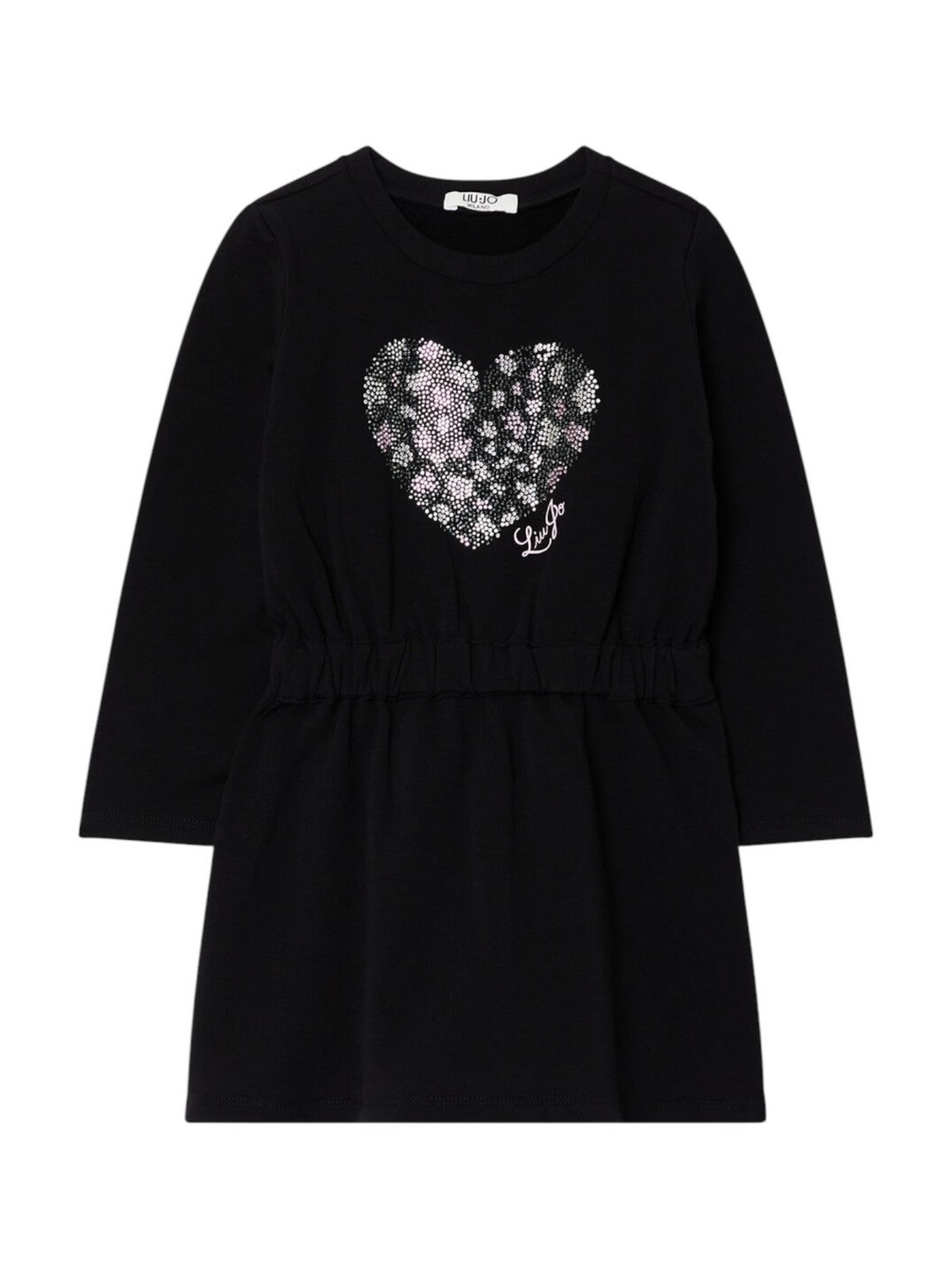 LIU JO BABY Abito Bambine e ragazze Nero/heart - KF6014FS724 S9912